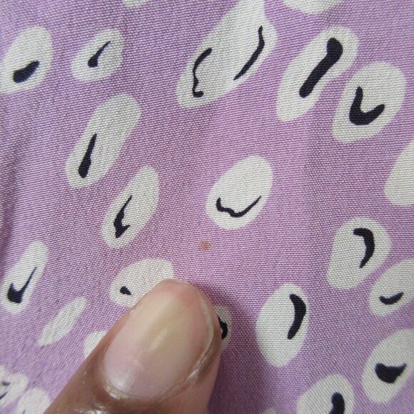 Koos of Course Silk Button Front Blouse Women 1X Purple Art to Wear Floral 162 - Picture 7 of 11